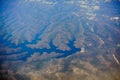 River and mountain aerial view in Australia Royalty Free Stock Photo