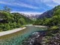 River mountain and forest