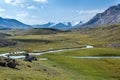 River in mountain valley. Kirgizstan