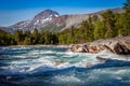 River with mountains in the back Royalty Free Stock Photo