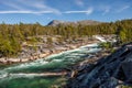 River with mountains in the back Royalty Free Stock Photo