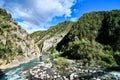 river in mountains, photo as a background , in janovas fiscal sobrarbe , huesca aragon province