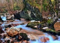 River of mountains with stones