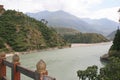 river and mountains in wangdue phodrang (bhutan)