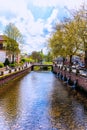 The river MÃÂ¶mling in the center of Erbach (Odenwald), Germany