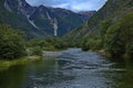 River Naeroydalselvi at Gudvangen in Norway