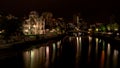 River near the Hiroshima Peace Dome at night Royalty Free Stock Photo