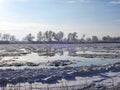 River Nemunas in winter, Lithuania