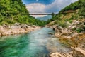 River Neretva improvised bridge