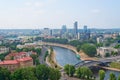 River Neris and Vilnius downtown Royalty Free Stock Photo