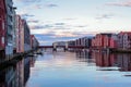 River Nidelva in Norwegian city Trondheim Royalty Free Stock Photo