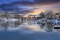 River Nidelva in the Norwegian city Trondheim Royalty Free Stock Photo