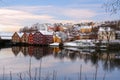 River Nidelva in Trondheim in the winter