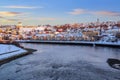 River Nidelva in Trondheim in the winter