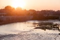 The river Nisava in magic hour