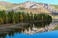 The river Oka and Sayan Mountains reflection Royalty Free Stock Photo