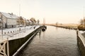River in old town Ribe, Denmark Royalty Free Stock Photo