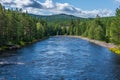 The river Ore in Sweden flushing through green forests