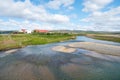 River Ornolfsdalsa in Iceland on a sunny summer day Royalty Free Stock Photo
