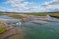 River Ornolfsdalsa in Iceland on a sunny summer day Royalty Free Stock Photo