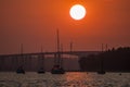 River Orwell sunset in England Royalty Free Stock Photo