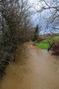 River Ouse burst its banks. Royalty Free Stock Photo