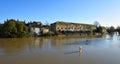 The River Ouse bursting its banks and flooding St Neots Cambridgeshire