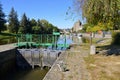 River and sluice at Josselin in France