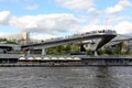 Paryashchiy Most the River overlook deck or Soaring Bridge in Zaryadye Park in Moscow