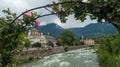 river passirio in meran in south tyrol