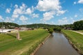 River and a path way in Galena Royalty Free Stock Photo
