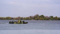 River patrol boat of the Serbian River Flotilla on the Danube river in Belgrade Royalty Free Stock Photo