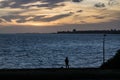 River Plate River at Sunset Montevideo Uruguay