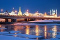 River, platform and Kremlin. Kazan, Russia Royalty Free Stock Photo