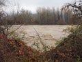 River Po flood in Turin Royalty Free Stock Photo