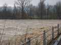 River Po flood in Turin Royalty Free Stock Photo