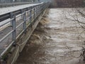 River Po flood in Turin Royalty Free Stock Photo