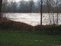 River Po flood in Turin Royalty Free Stock Photo