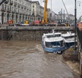 River Po flood in Turin Royalty Free Stock Photo