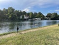 The river Po in Turin (Italy)