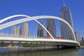 River promenade and bridges in Tianjin city, China