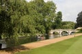 River punting with bridge