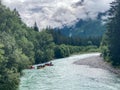 River Rafting in the lech river in austria