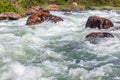 River Rapids Rocks Water Power Closeup Royalty Free Stock Photo