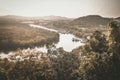 River in Rain Forest and mountain  Magrove forest Thailand - arial landscpae view travel vacation  season Royalty Free Stock Photo