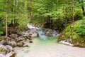 River Ramsauer Ache in the Berchtesgaden Alps, Germany Royalty Free Stock Photo