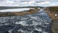 River rapids on Stekenjokk plateau in Sweden Royalty Free Stock Photo