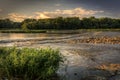 River Rapids Sunset Royalty Free Stock Photo