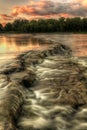 River Rapids Sunset Royalty Free Stock Photo