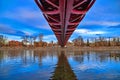 River Reflections Under The Peace Bridge Royalty Free Stock Photo